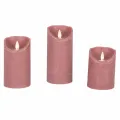 Bougies LED roses - lot de 3