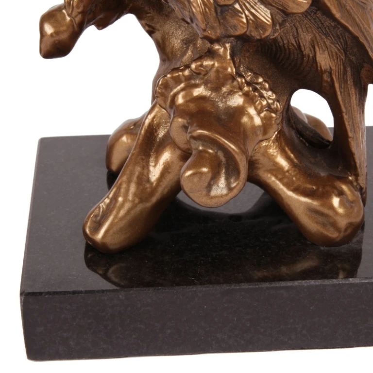 Perroquet sur pied - laiton - 28 cm