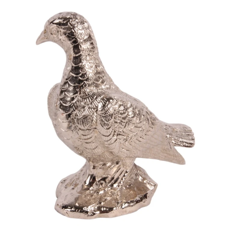 Colombe en laiton - argent - 15 cm