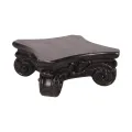 Socle décoratif 27 cm - noir - résine synthétique