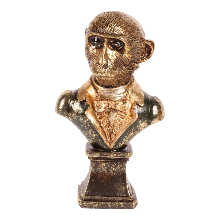 Buste de singe - vert - 25 cm