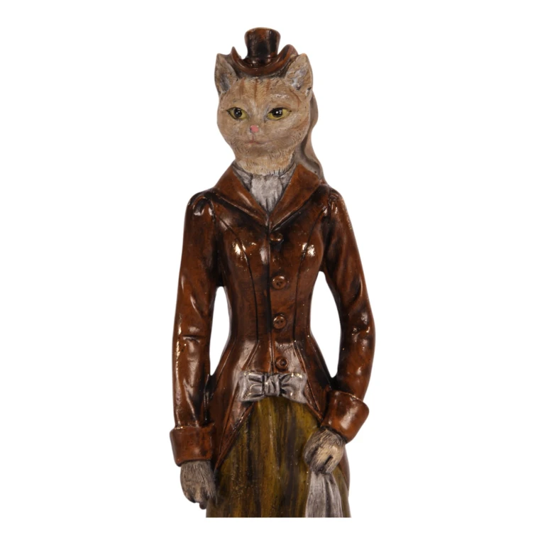 Statue de chat brun - 29 cm - 1 pièce