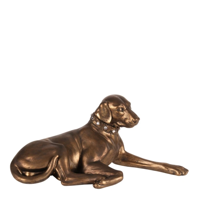 Statue de chien - or - 30 cm - 1 pièce