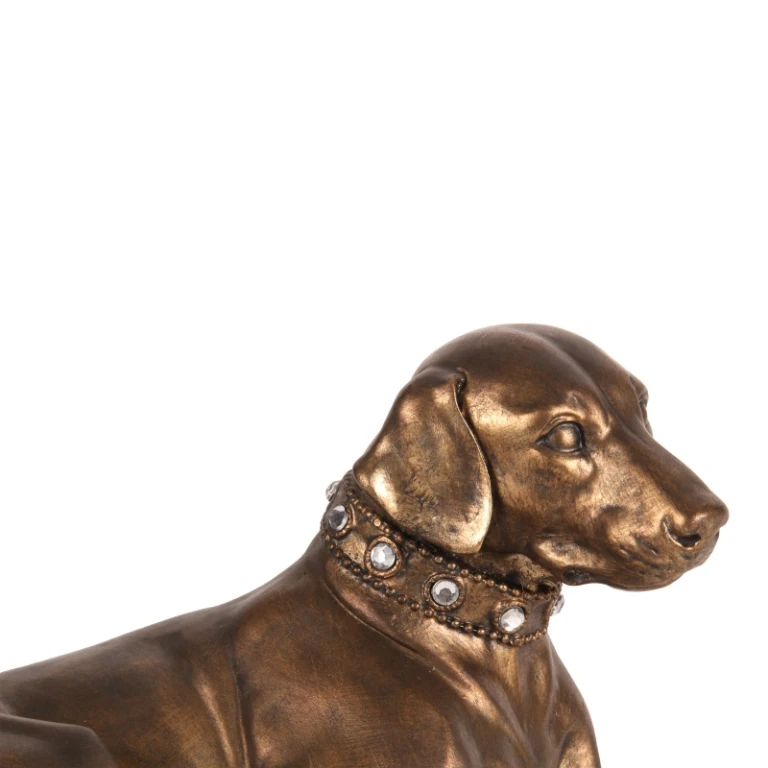 Statue de chien - or - 30 cm - 1 pièce