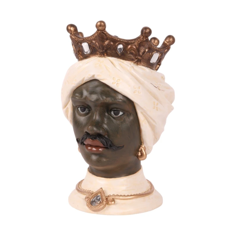 Buste mauresque - couleur ivoire - 24 cm