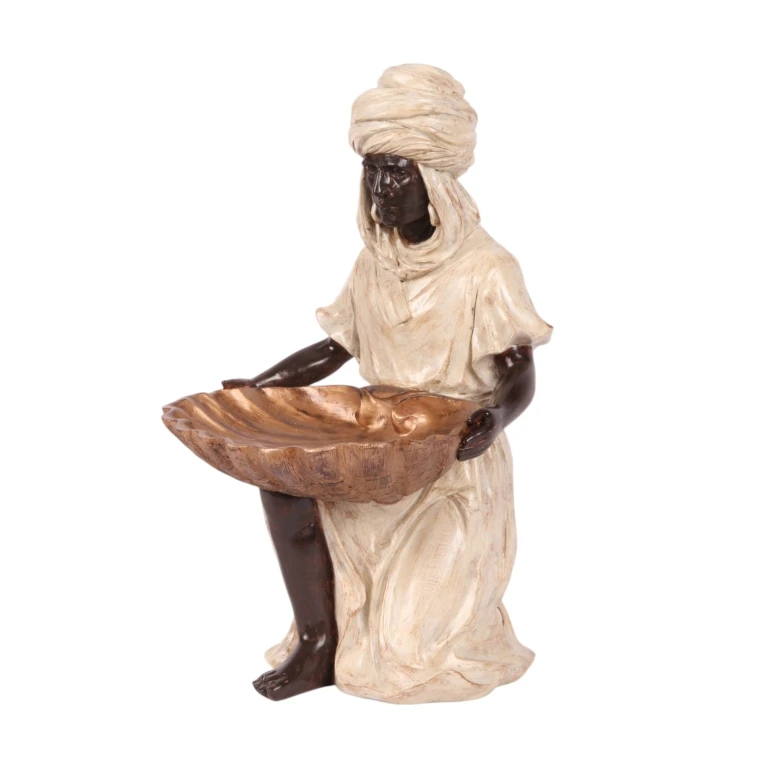 Figure mauresque - ivoire - 36,5 cm - résine synthétique