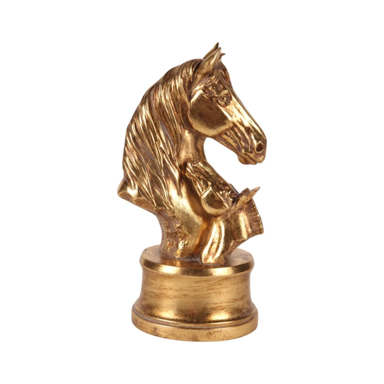 Têtes de cheval dorées - 26,5 cm - 1 pièce