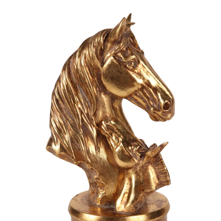 Têtes de cheval dorées - 26,5 cm - 1 pièce