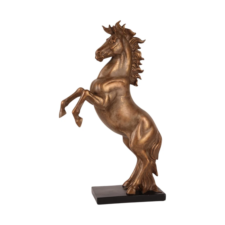 Statue de cheval couleur bronze - 43,5 cm