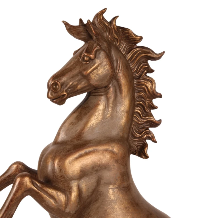 Statue de cheval couleur bronze - 43,5 cm