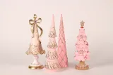 Miniatuurkerstboom - roze - 35,5 cm - kunsthars