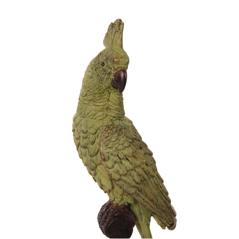 Perroquet sur perche - vert - 35 cm - 1 pièce