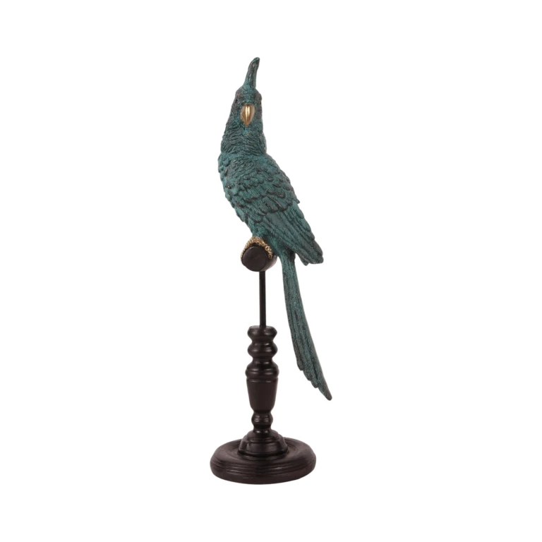 Perroquet sur perche - bleu - 35 cm - 1 pièce
