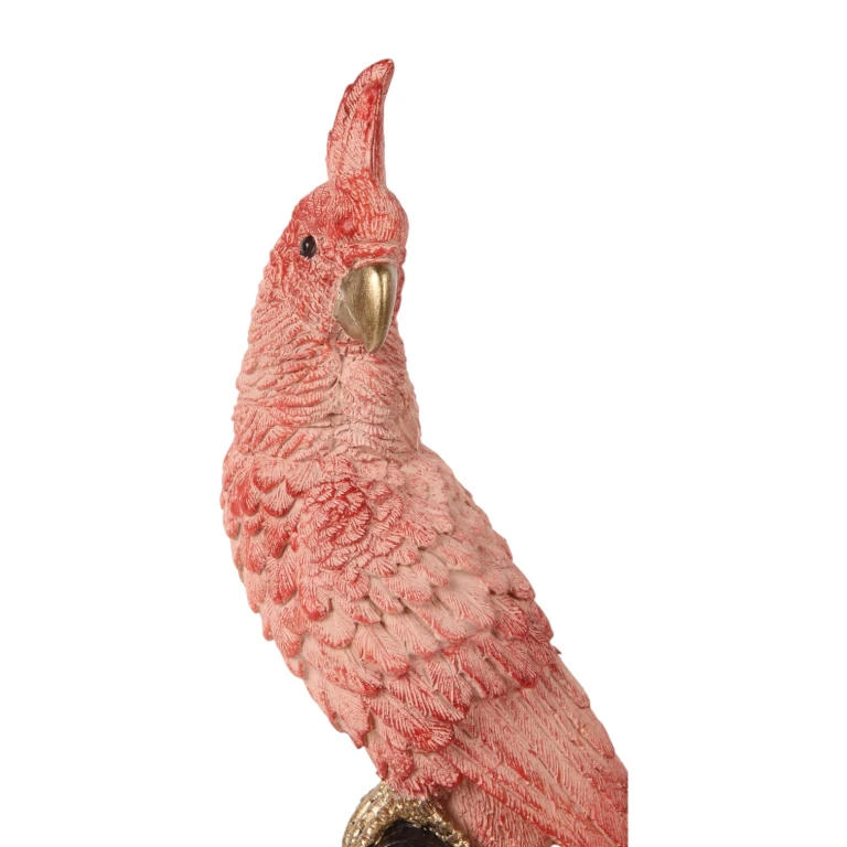 Perroquet sur piquet - rose - 35 cm