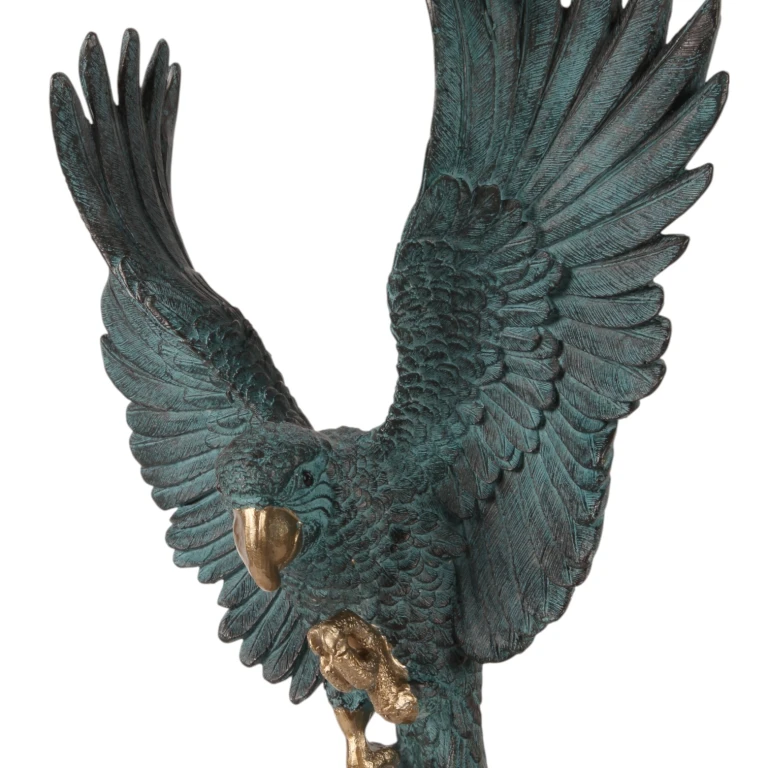 Perroquet sur socle - bleu - 52,5 cm