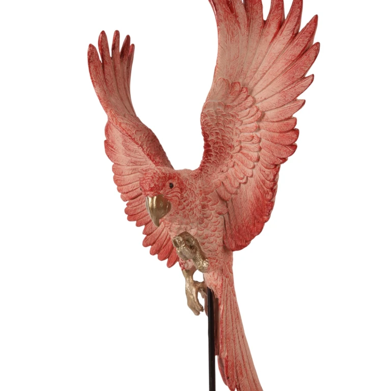 Perroquet sur piquet - rose - 52,5 cm