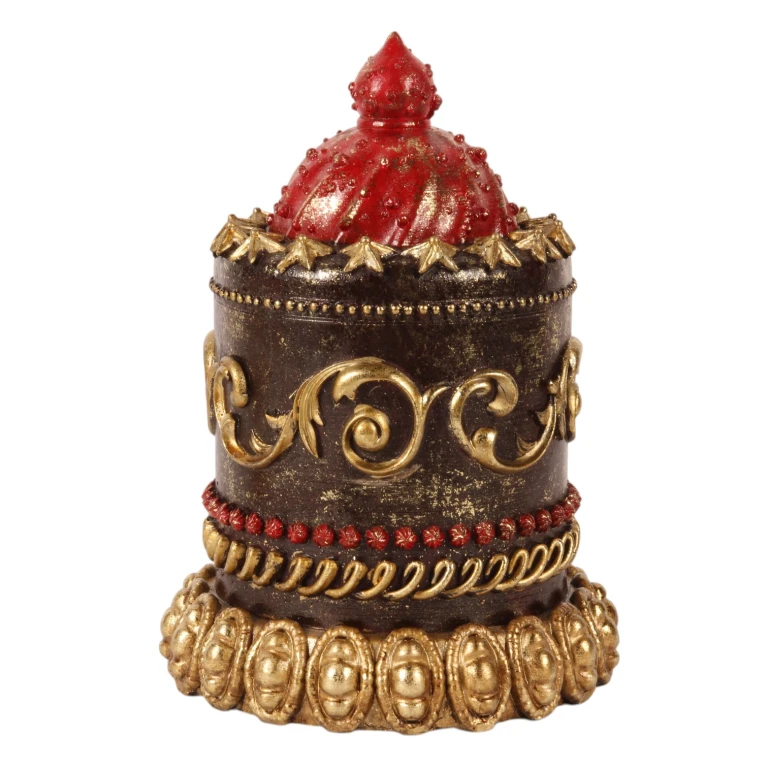 Gâteau décoratif - brun - 23 cm - résine synthétique