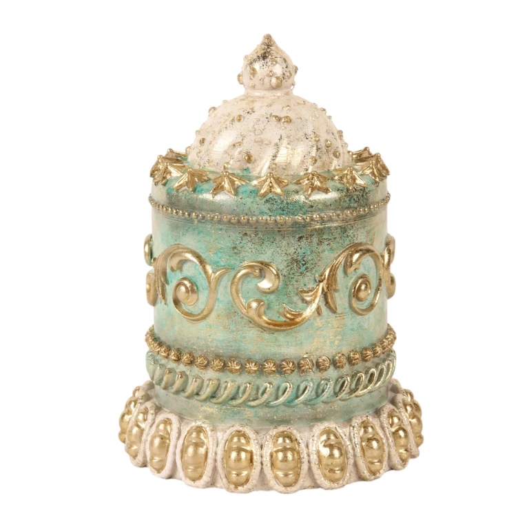 Gâteau décoratif - bleu - 23 cm - résine synthétique - 1 pièce