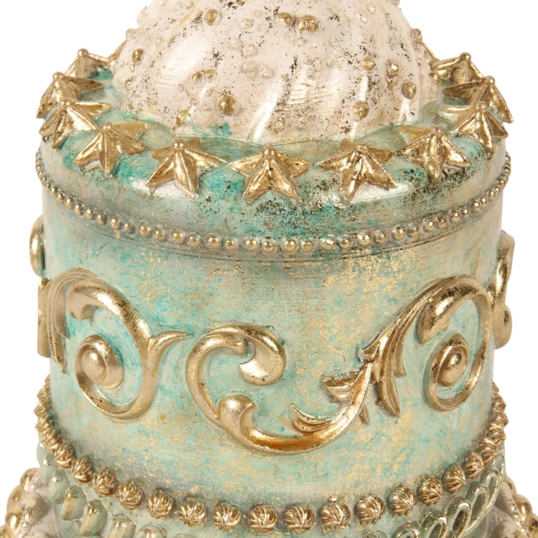 Gâteau décoratif - bleu - 23 cm - résine synthétique - 1 pièce