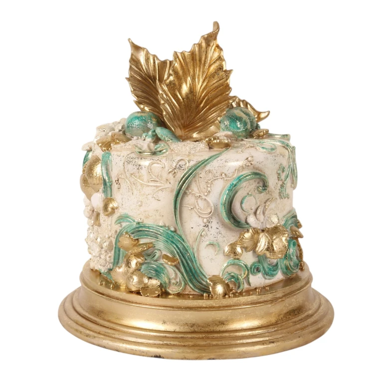 Gâteau décoratif - bleu - 31 cm - résine synthétique