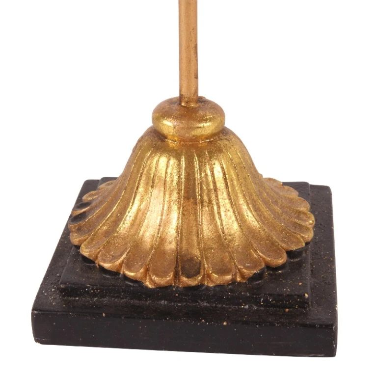 Masque décoratif sur pied - or - 28 cm - résine artistique