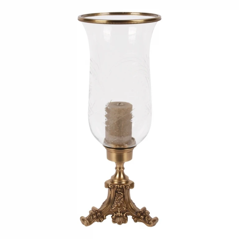 Lanterne Vanna - 57 cm - or - laiton et verre