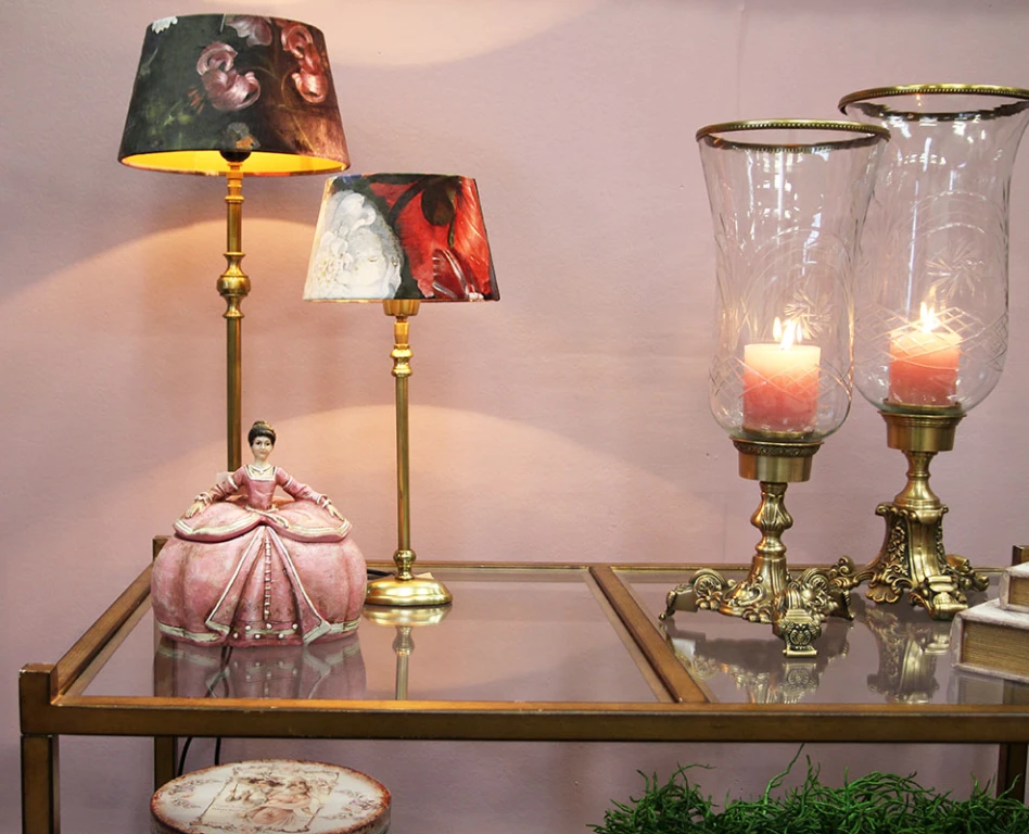 Lanterne Vanna - 57 cm - or - laiton et verre