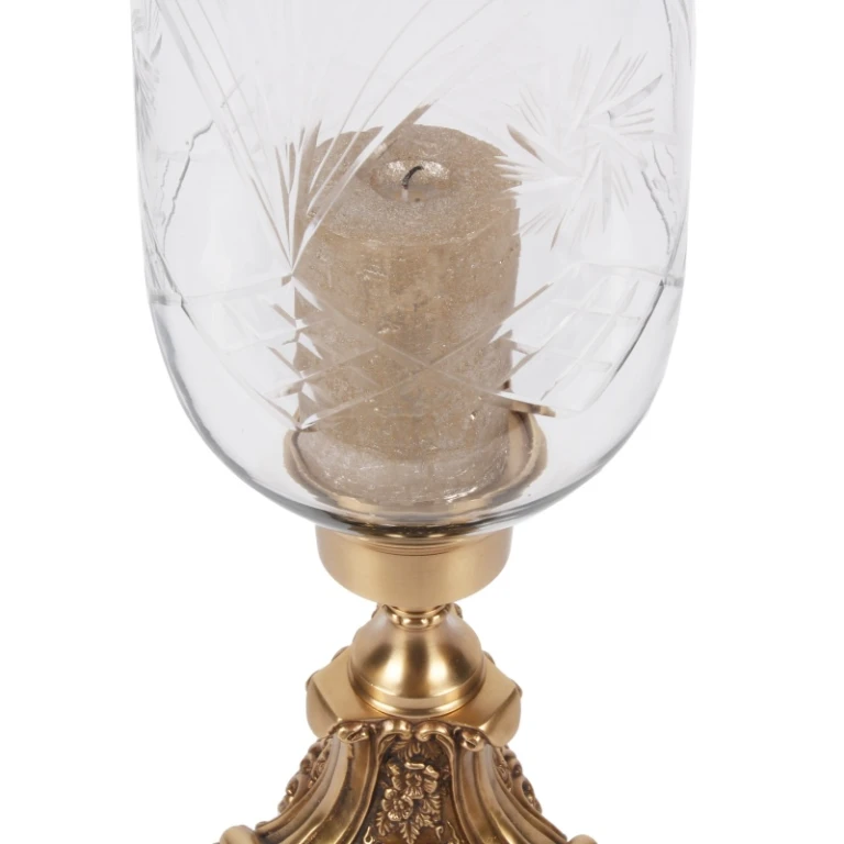 Lanterne Vanna - 57 cm - or - laiton et verre