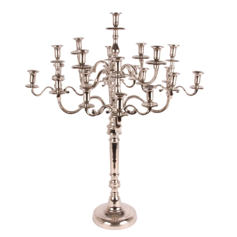 Candélabre - 25 bras - 100 cm - argent - aluminium