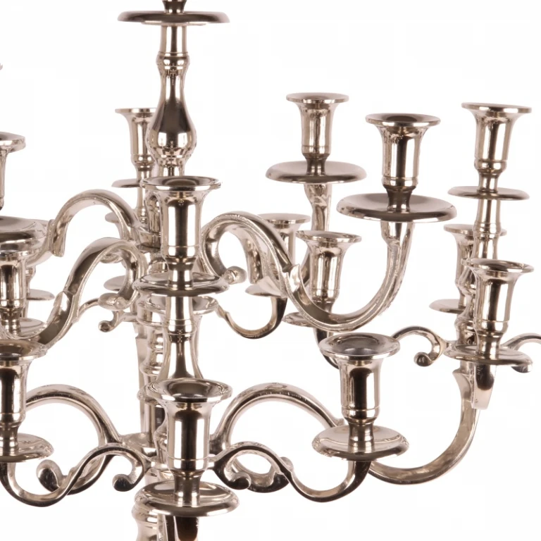 Candélabre - 25 bras - 100 cm - argent - aluminium