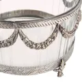 Waxinelichthouder 10 cm - Zilver - Messing / Glas