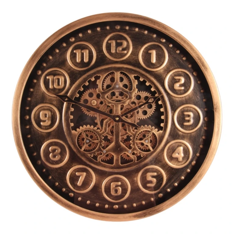 Horloge murale Elmont - or - ronde - 46 cm