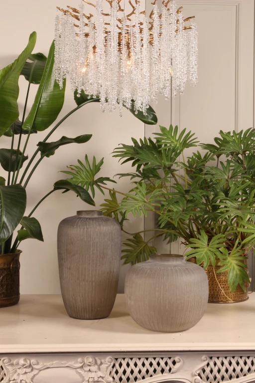 Vase Evelyn - 30 cm - brun - verre