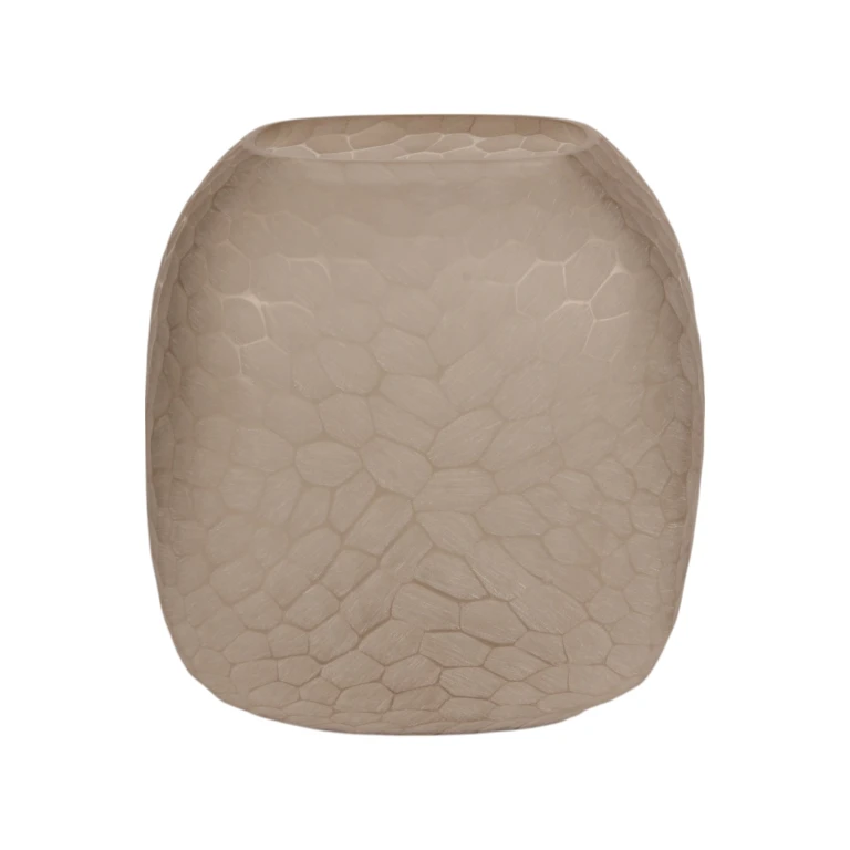 Vase Pebble S - 22 cm - brun - verre