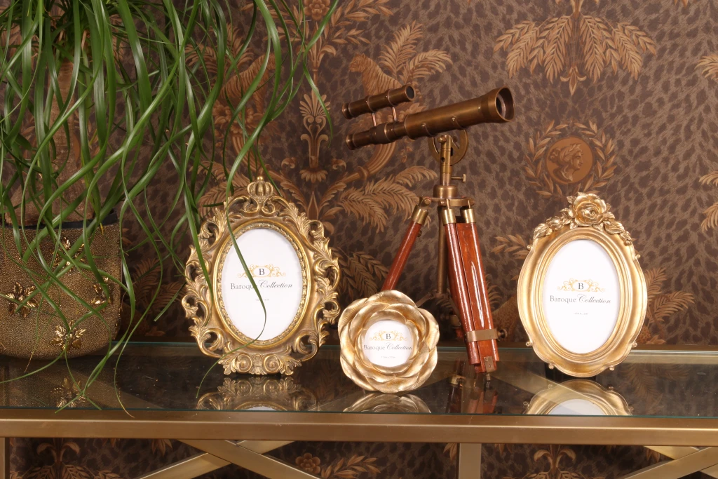 Photo Frame 10 x 15 cm - Gold - Resin - Oval