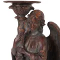 Kandelaar Engel 40 cm - Bruin Antiek - Resin