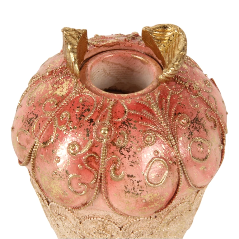 Candélabre Gâteau - 9 cm - rose - résine synthétique
