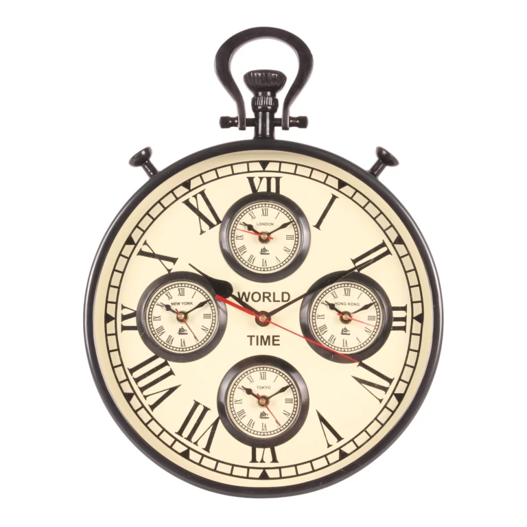 Horloge mondiale - noir - 41 cm