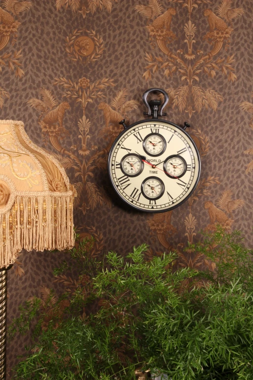 Horloge mondiale - noir - 41 cm