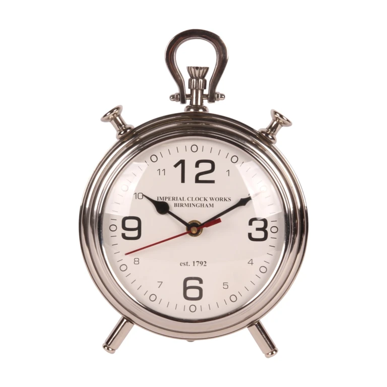 Horloge de table - argent - aluminium - 28 cm - 1 pièce