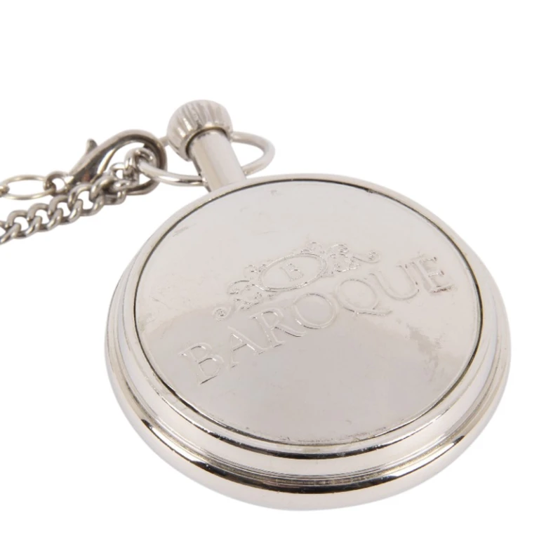 Montre de poche style néerlandais Ghandi - 5 cm - argent - laiton
