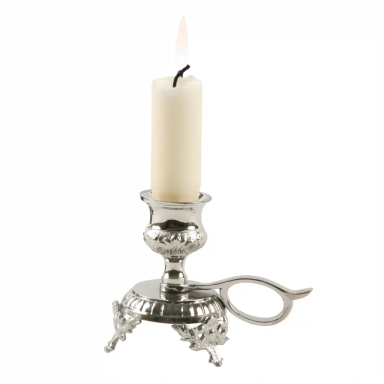 Chandelier avec poignée - 8 cm - argent - laiton