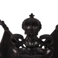 Wapenschild wandornament - zwart - 36,5 cm - kunsthars