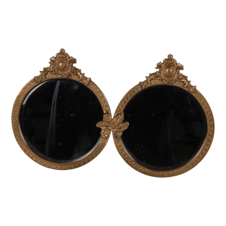 Miroir rond - couleur cuivre - 27,5 cm - 1 pièce