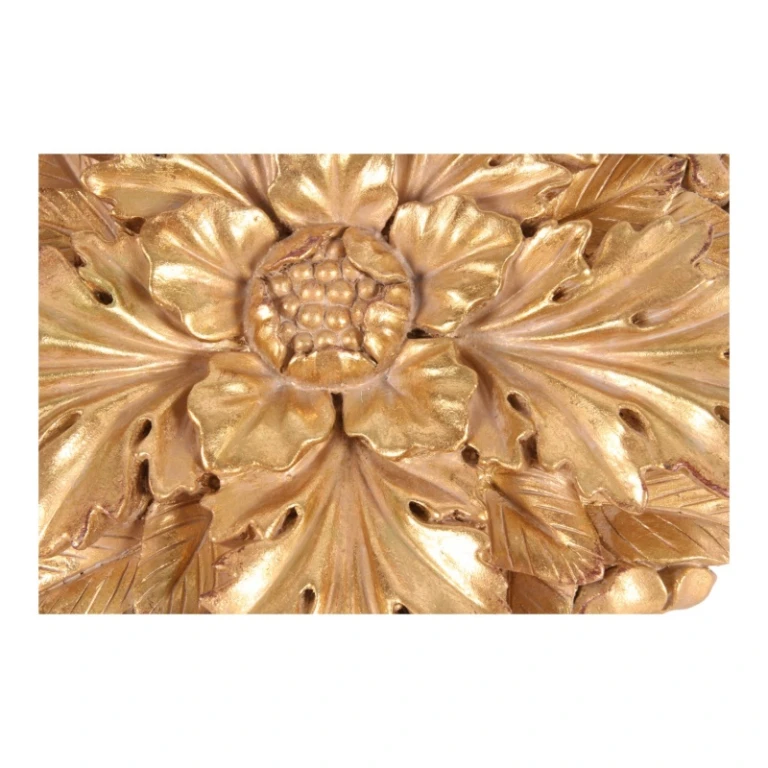 Ornement mural Fleur - or - 25,5 cm - résine synthétique