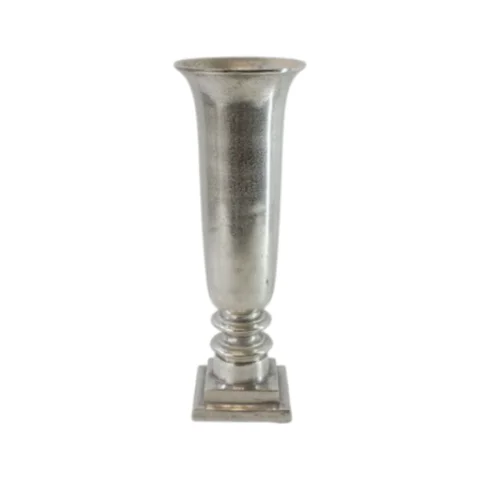 Vaas - 61 cm - zilver - aluminium
