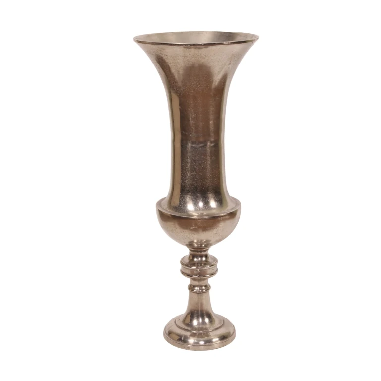 Vase - 73 cm - argent - aluminium