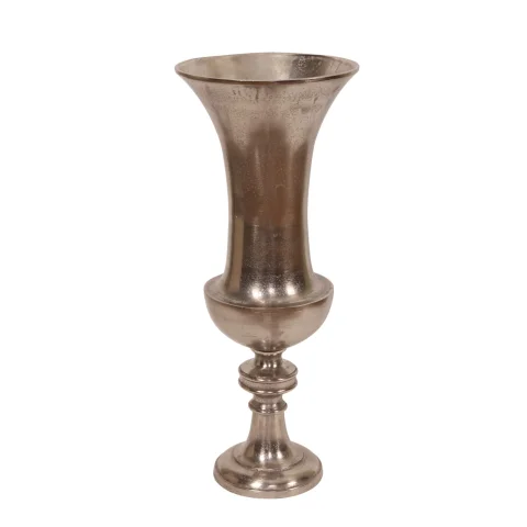 Vaas - 58 cm - zilver - aluminium