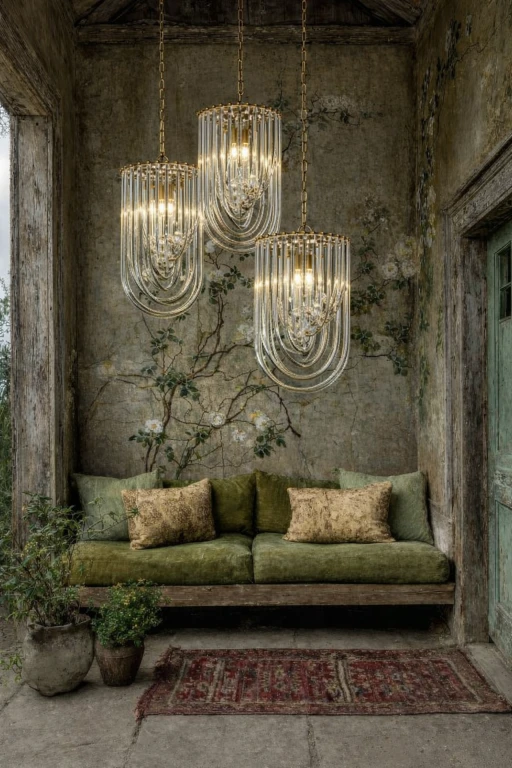 Dutch Style Chandelier Chelsea 37 cm - gold - iron and glass