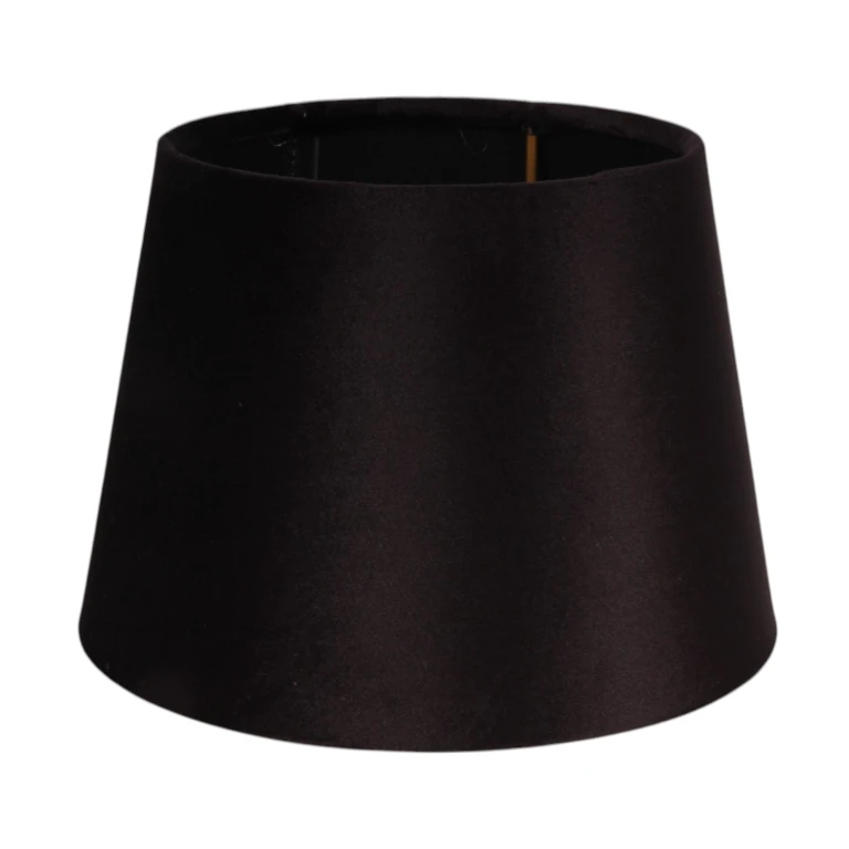 Abat-jour rond - 20 cm - noir - tissu